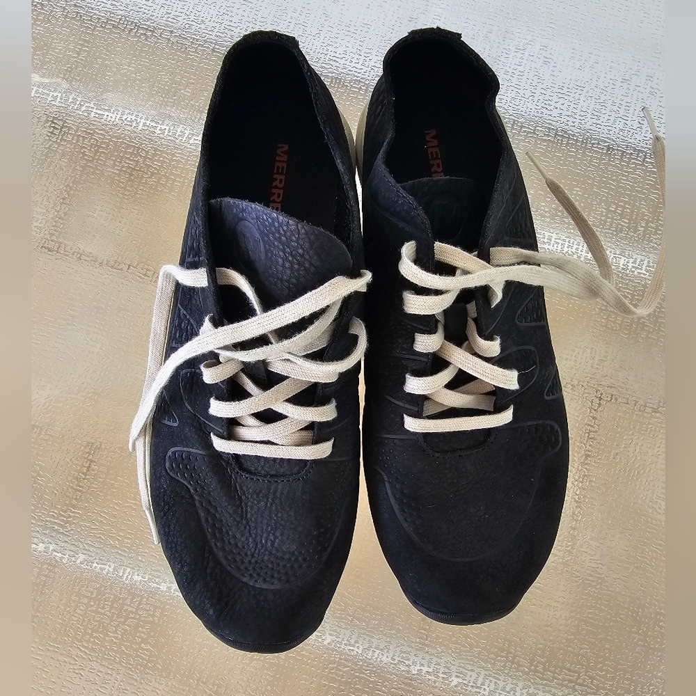 Merrell Black Suede Lace Up Hiking Sneakers Women’s 10 Trail Outdoor Comfort